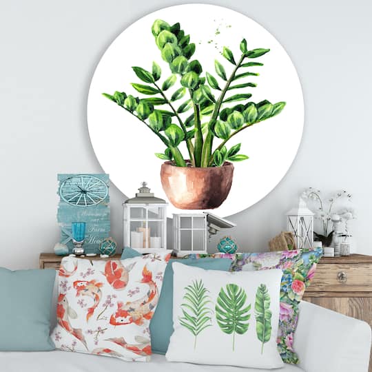 Designart - Zamioculcas Tropical Plant With Green Leaves